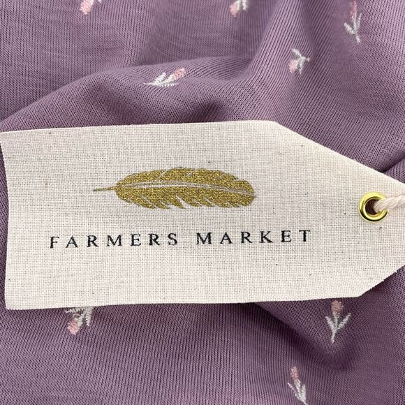 Farmer's Market Boho Floral Embroidered Shirt Womens Plus Size 3X Orchid Purple - Picture 5 of 7